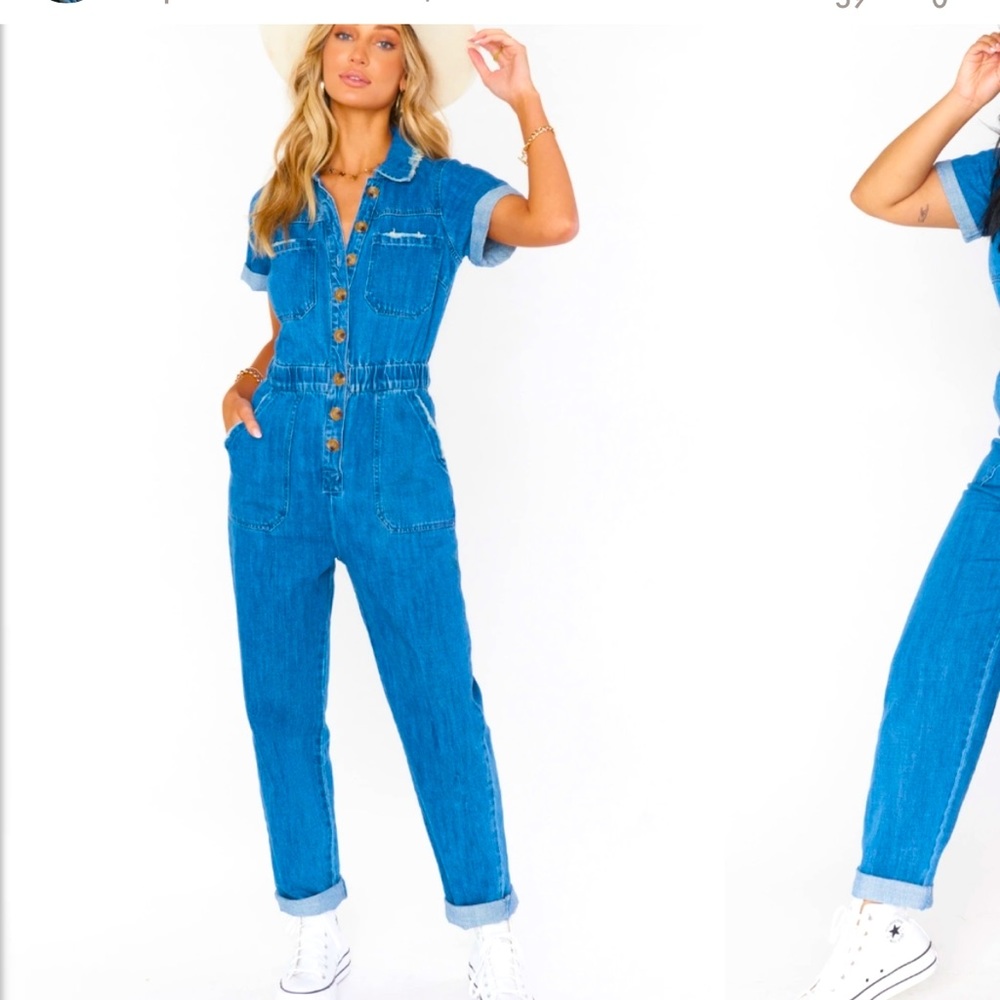 Show me your mumu cannon jumpsuit denim